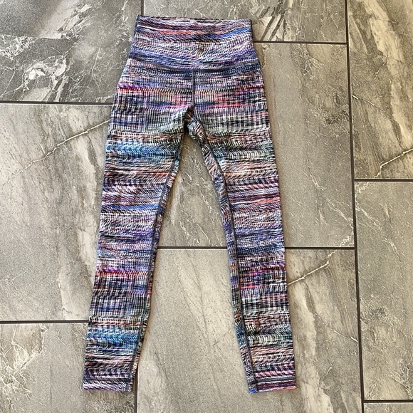 🍋 Lululemon Wunder Train High-Rise Tight 25” Digital Oasis White Multi Size 4 - Picture 3 of 11